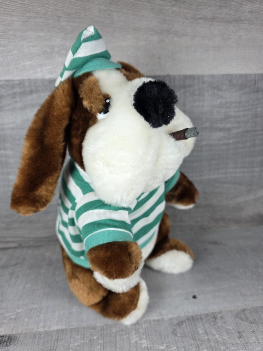 Brooklyn Doll Toy & Novelty Jail Dog Vtg Smoking Prison Basset Hound Plush b207
